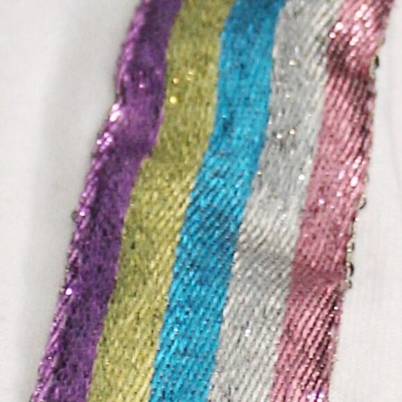 MTV Glitter Rainbow Crop 1/4 Zip Sweatshirt Size XXL - Picture 10 of 10